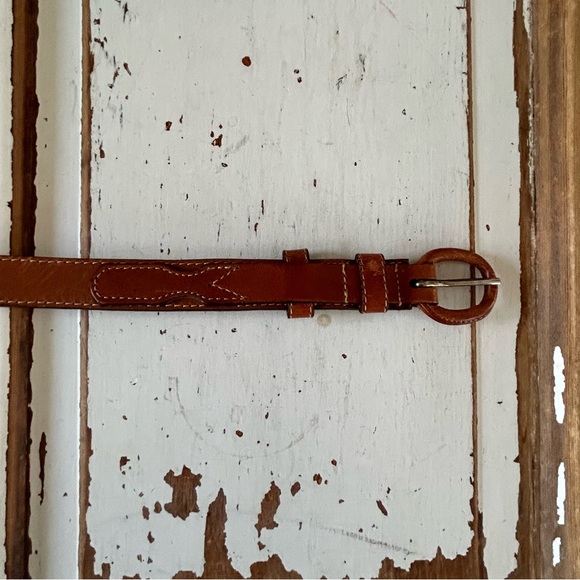 Vintage Jordache Brown Leather Belt Size 36 - Picture 2 of 12